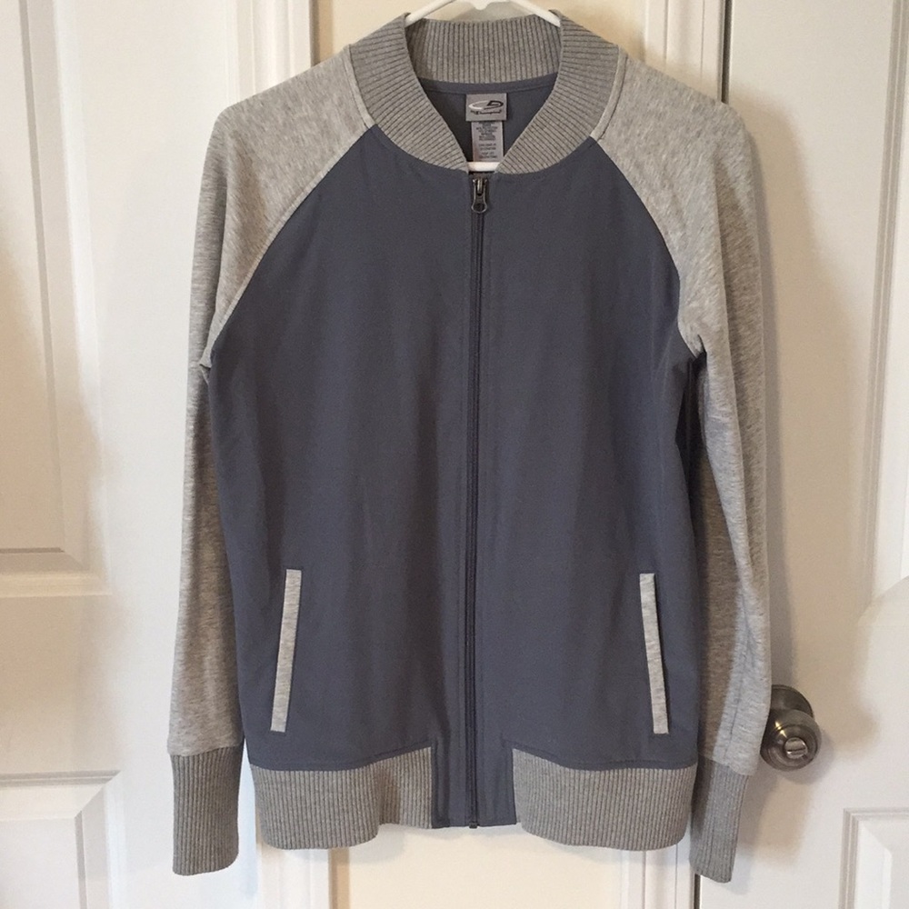 Grey full-zip jacket